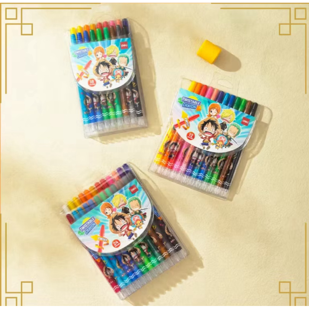 

Deli one piece Crayon Putar / Twistable Crayon 12 Warna