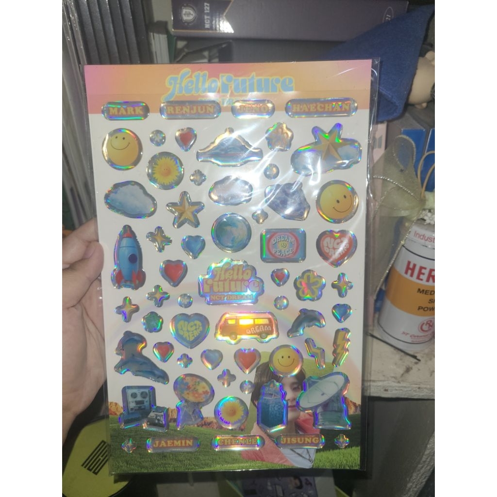 nct dream jeno hologram epoxy sticker photocard set