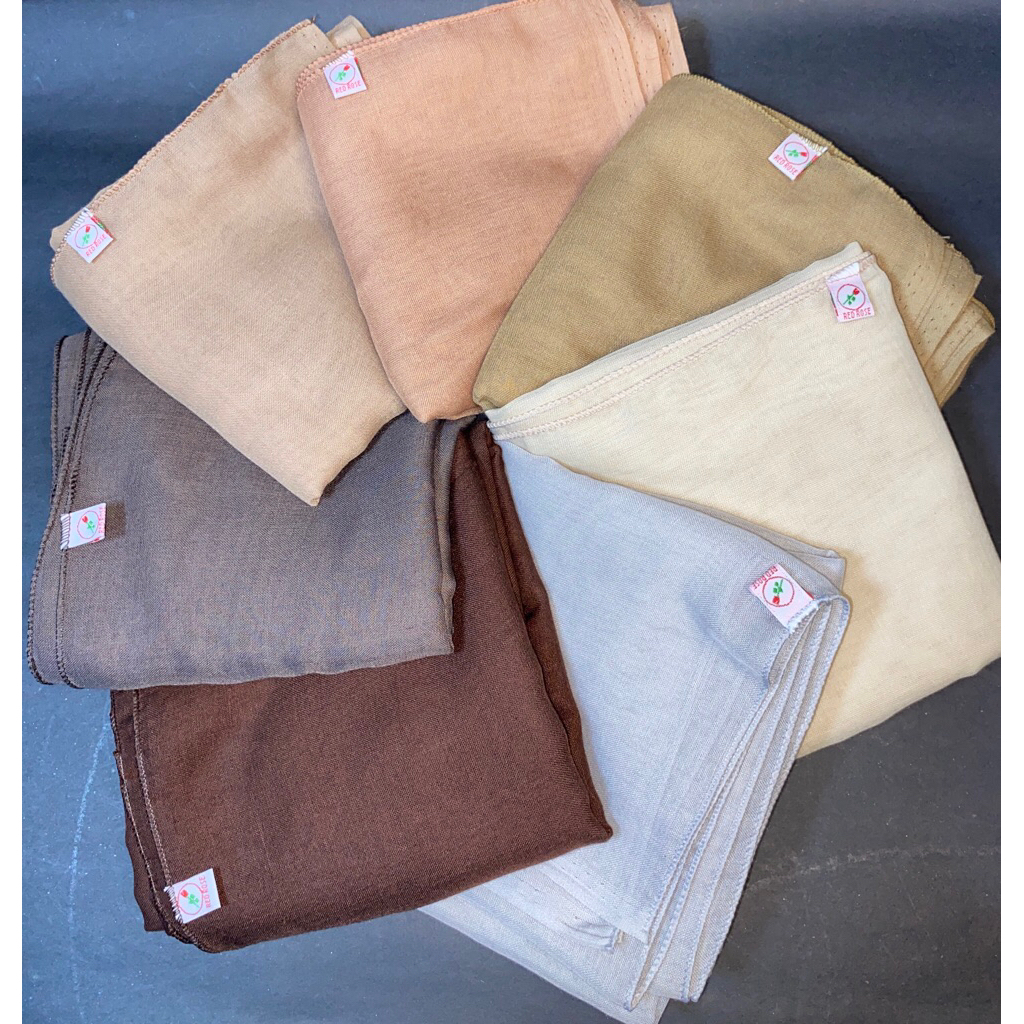 Hijab Paris Polos Segi Empat Ori RED ROSE