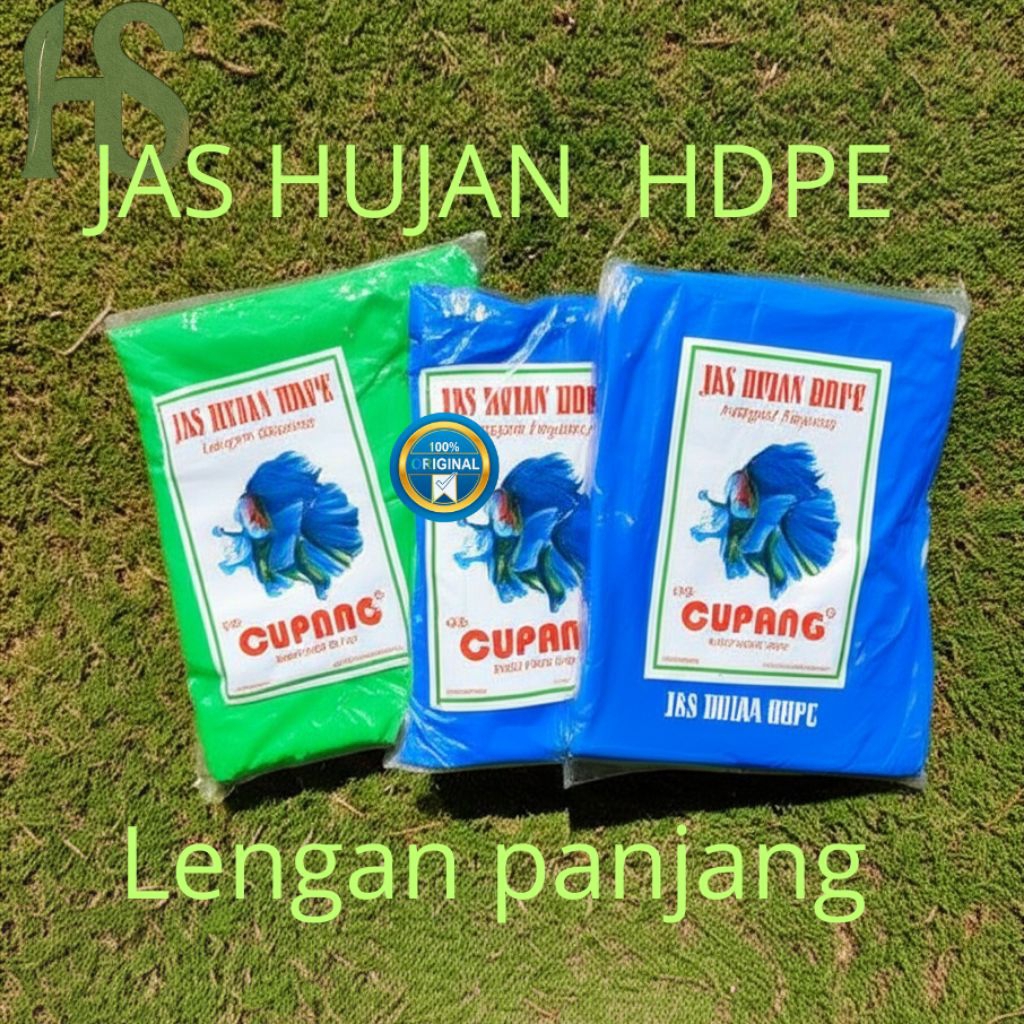 Jas Hujan Plastik HDPE Setelan Tebal Anti Robek