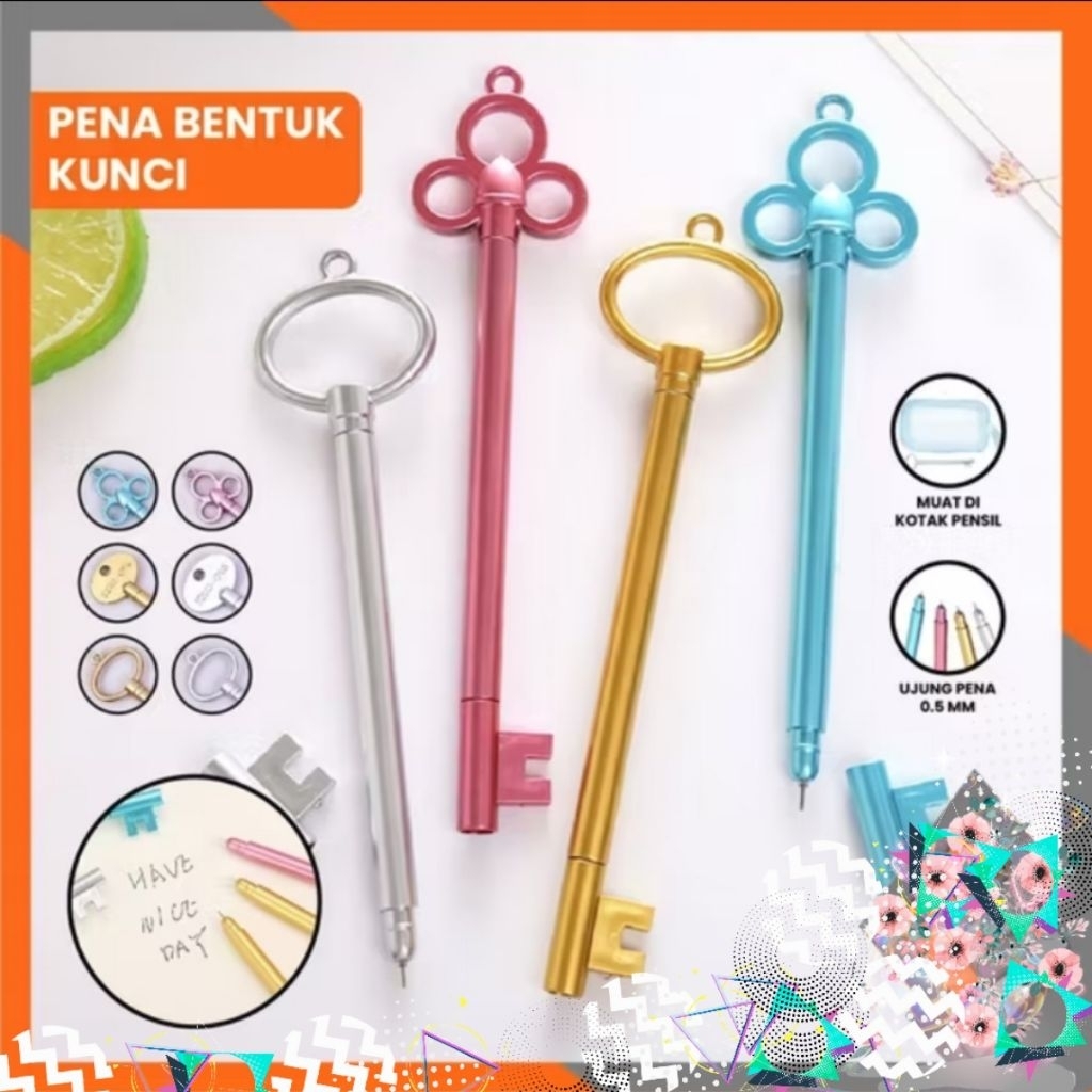 

pulpen bentuk kunci / pulpen karakter / pulpen lucu