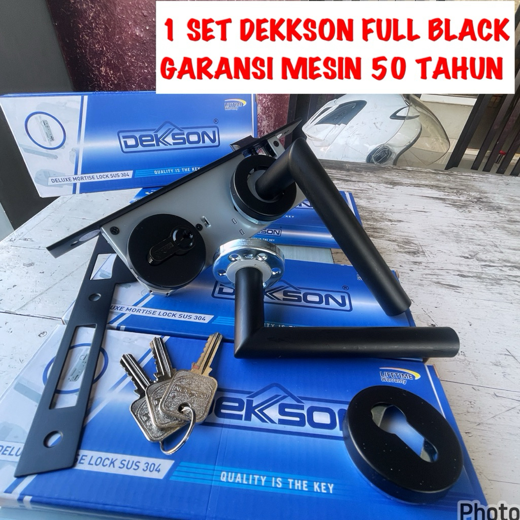 Dekkson Kunci Pintu Black Model Pisah DEKSON KUNCI PINTU DEKSON HITAM Handle Stainless Sus 304 Black