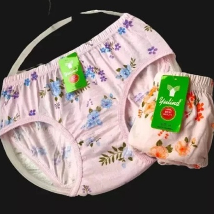 YUTIND / Celana Dalam Wanita Dewasa Motif Bunga Bahan Halus Lembut Adem Tebal