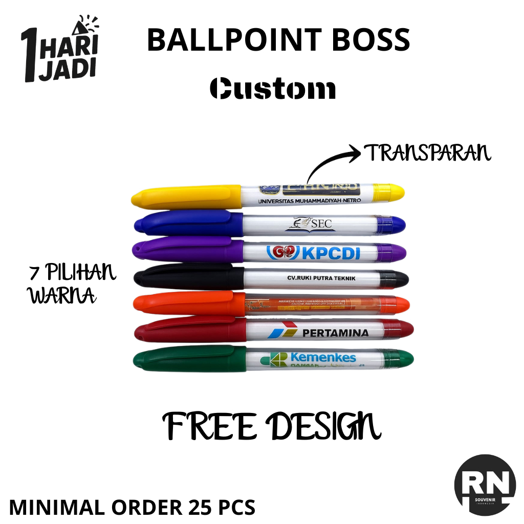 

Pulpen Ballpoint Bolpen Pena Promosi Boss Gel Pulpen Insert Stiker Murah