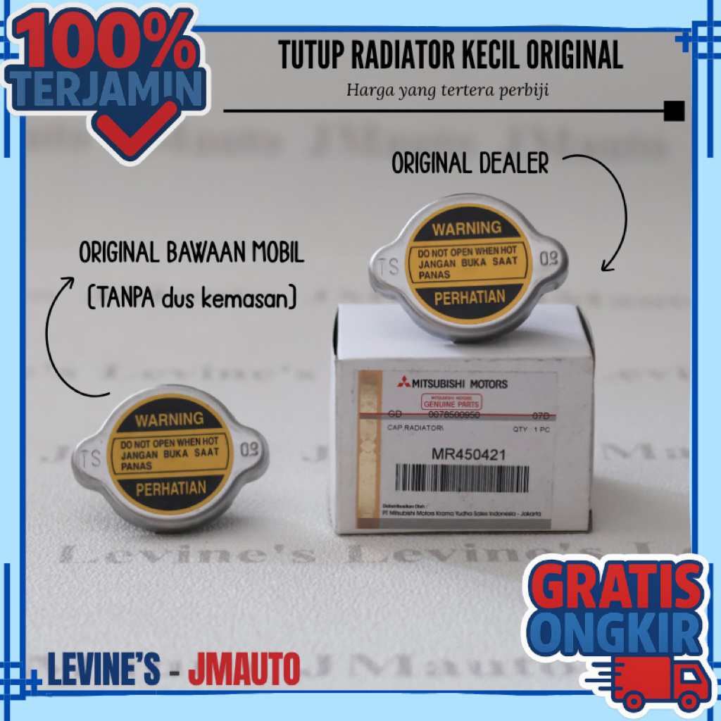 tutup radiator kepala kecil original MR450421 / cap radiator kecil / tutup radiator carry / tutup ra