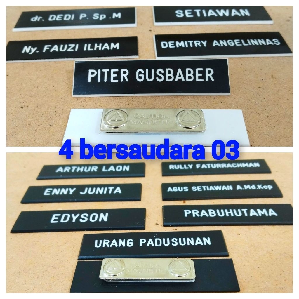 

nametag ready stok spesial harga murah(minimal beli 5)