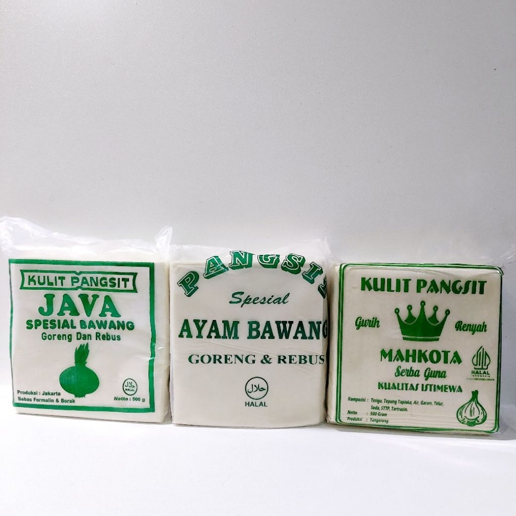 

KULIT PANGSIT GORENG MEREK AYAM BAWANG, MAHKOTA,JAVA,ISI KURANG LEBIH 50 LEMBAR