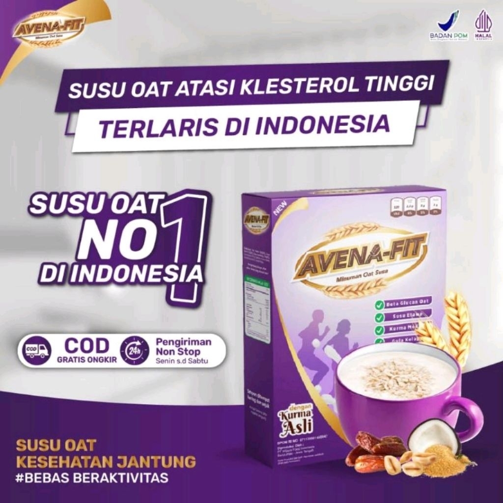 

Avena Fit - Solusi Sarapan Sereal Sehat Oat Susu Solusi Terbaik Untuk Kolesterol Rendah Dan Kesehatan Jantung