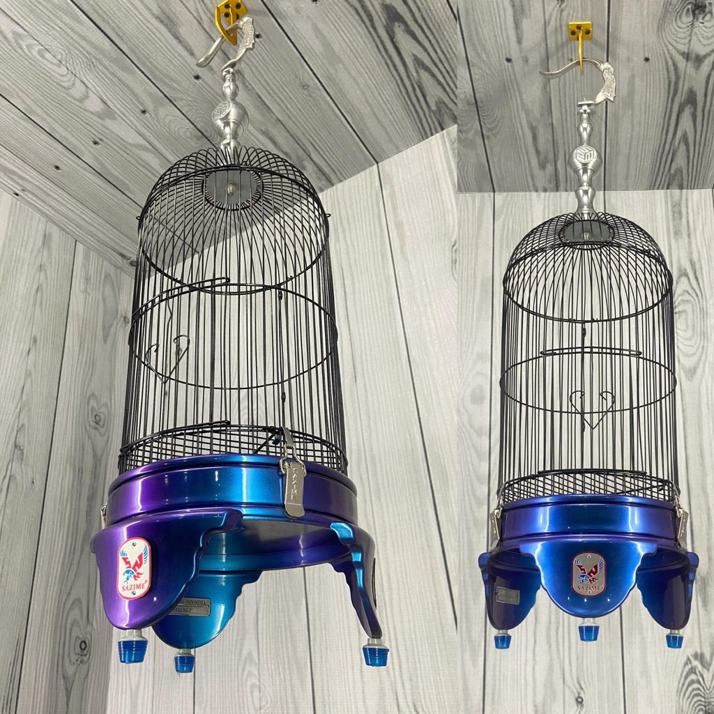 SANGKAR SAZIME WARNA LAVENDER HELOPET PLECI / KONIN / PRENJAK / CIBLEK / BURCIL LAINNYA DIM 23 CM