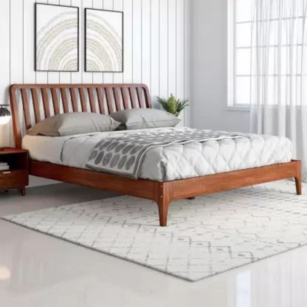 Dipan Tempat Tidur Kayu Jati / Tempat Tidur Kayu Modern / Dipan Tempat Tidur aesthetic / Tempat Tidu
