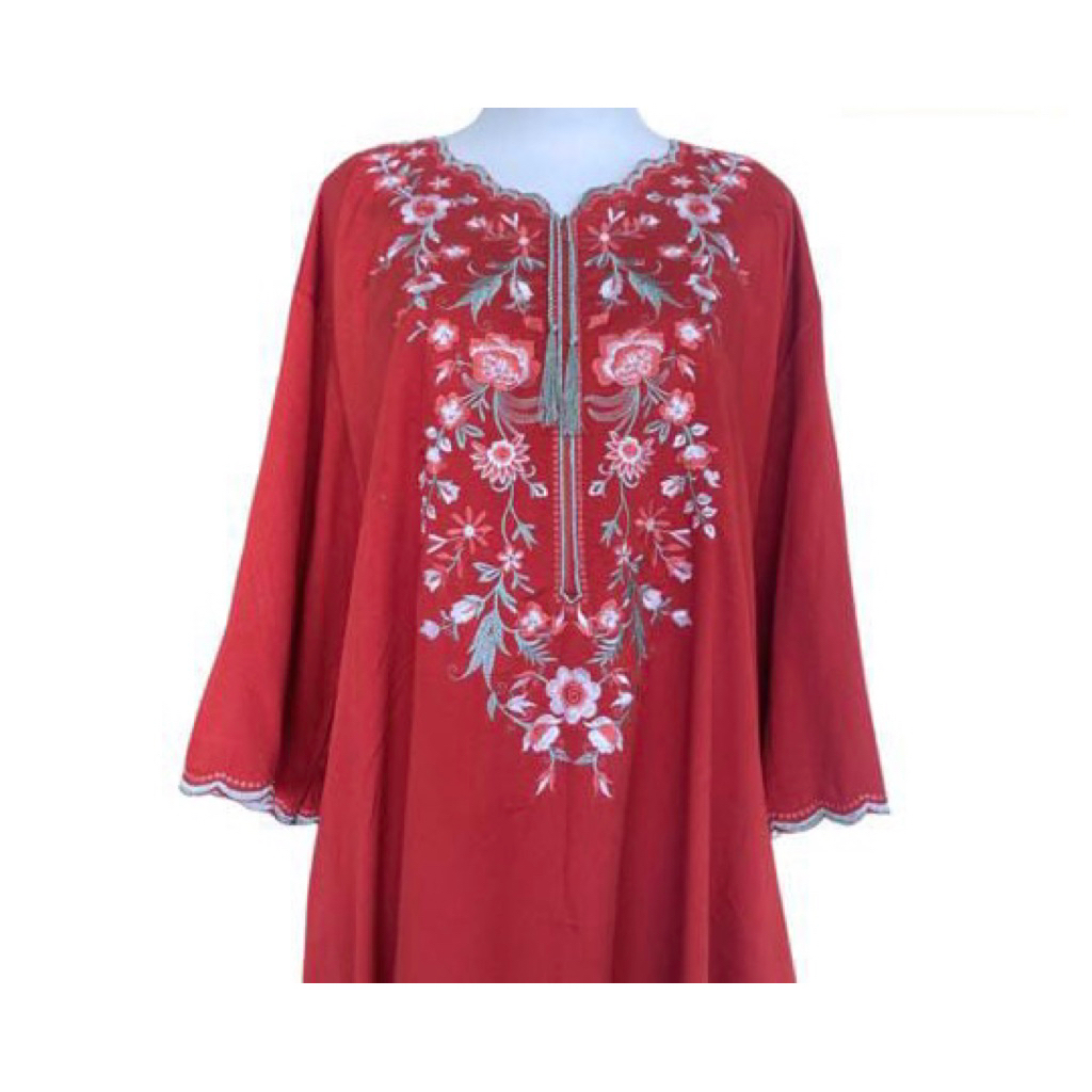 Daster Bordir Daisy Tangan 7/8 Rayon Twill