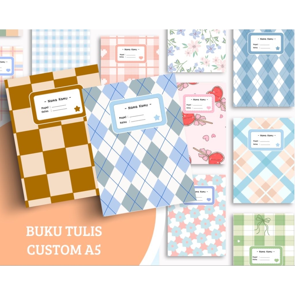 

MYUME.STORE || BUKU COSTUM A5 AESTHETIC WARNA PASTEL BUKU TULIS BUKU DIARY NOTEBOOK CUSTOM