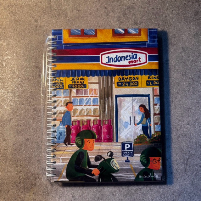 

Notebook A5 Hardcover Aesthetic Unik Souvenir Oleh oleh Indonesia