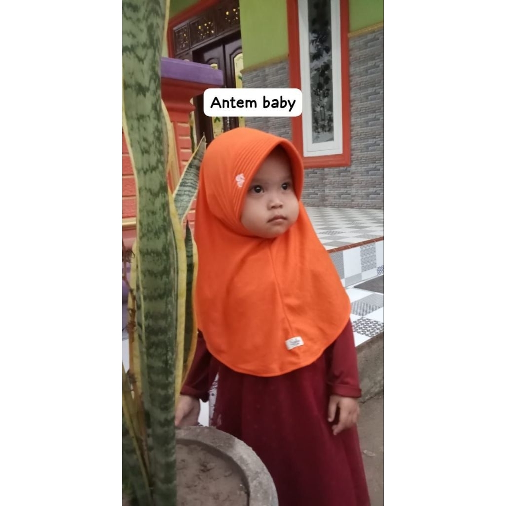 kerudung instan antem bahan kaos tc jokam 354 kerudung bergo, hijab bergo, hijab instan, slem selem 