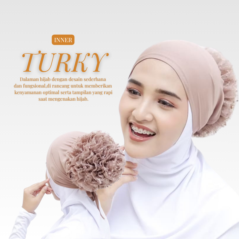 Inner Turki Cepol Ciput Spandex Renda Premium Ori - Ciput Cepol Hijab Anti Pusing