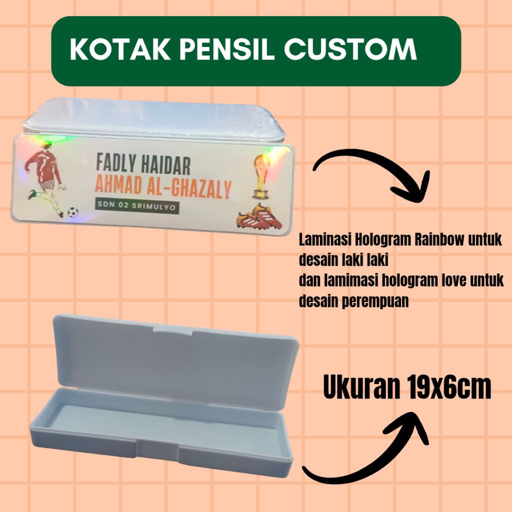 

KOTAK PENSIL CUSTOM Nama