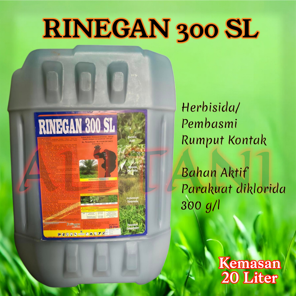 (20 ltr) RINEGAN 300 SL Kemasan 5 Liter Herbisida Kontak/Pembasmi Gulma Rumput