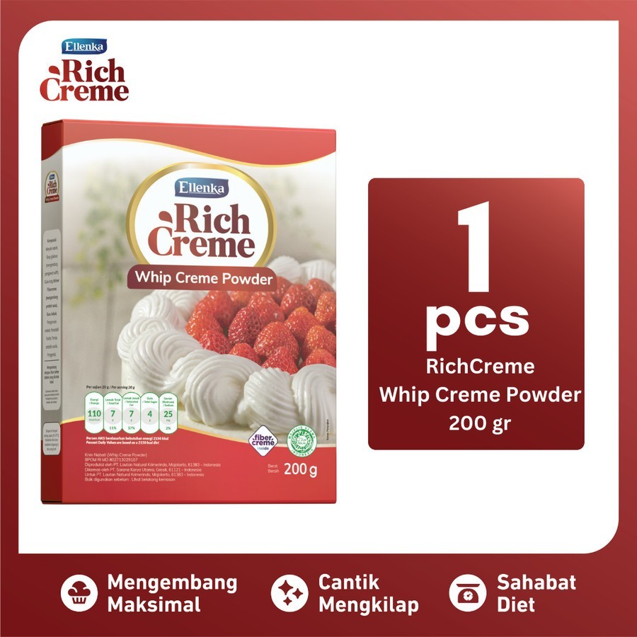 

[oddsolshop] pekanbaru/Ellenka Rich Creme 200 gr / Whip Creme Powder