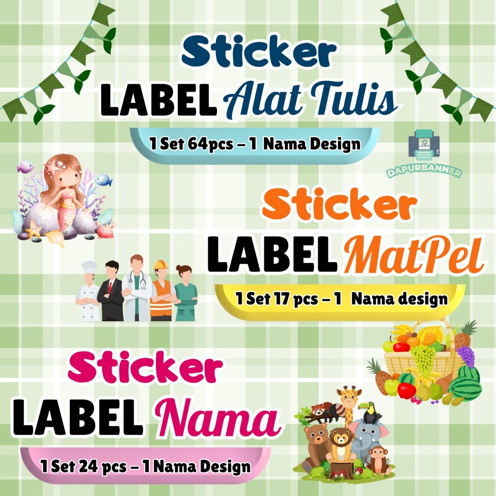 

STICKER/STIKER Label Alat Tulis - Label Mata Pelajaran - Label Nama