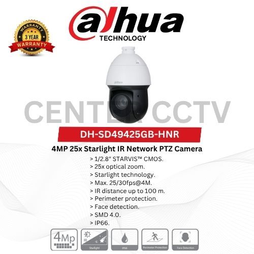 DH-SD49425GB-HNR PTZ DAHUA 4MP 25x Zoom Starlight IR IP Network CCTV Camera Outdoor