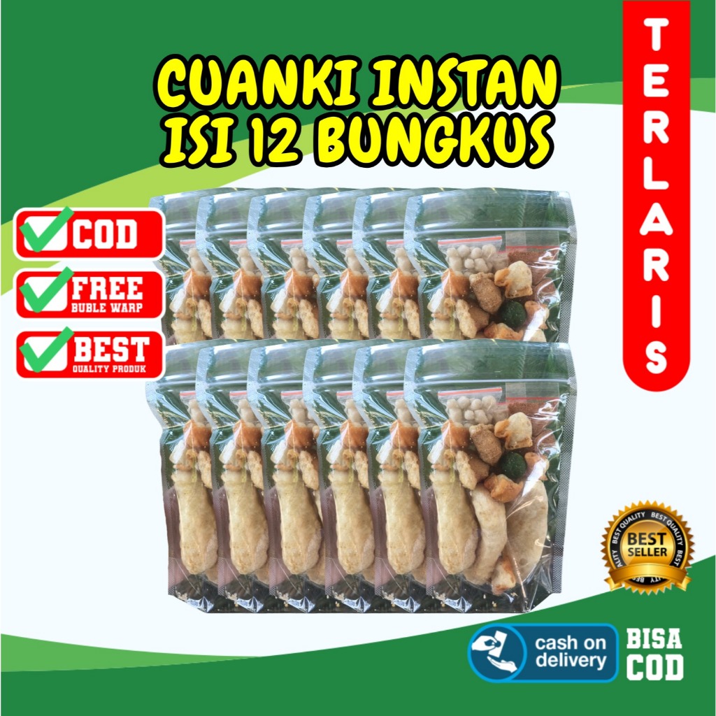 

CUANKI INSTAN ISI 12 BUNGKUS PAKET USAHA / Baso aci isi 12pcs / baso Aci isi 12pcs murah