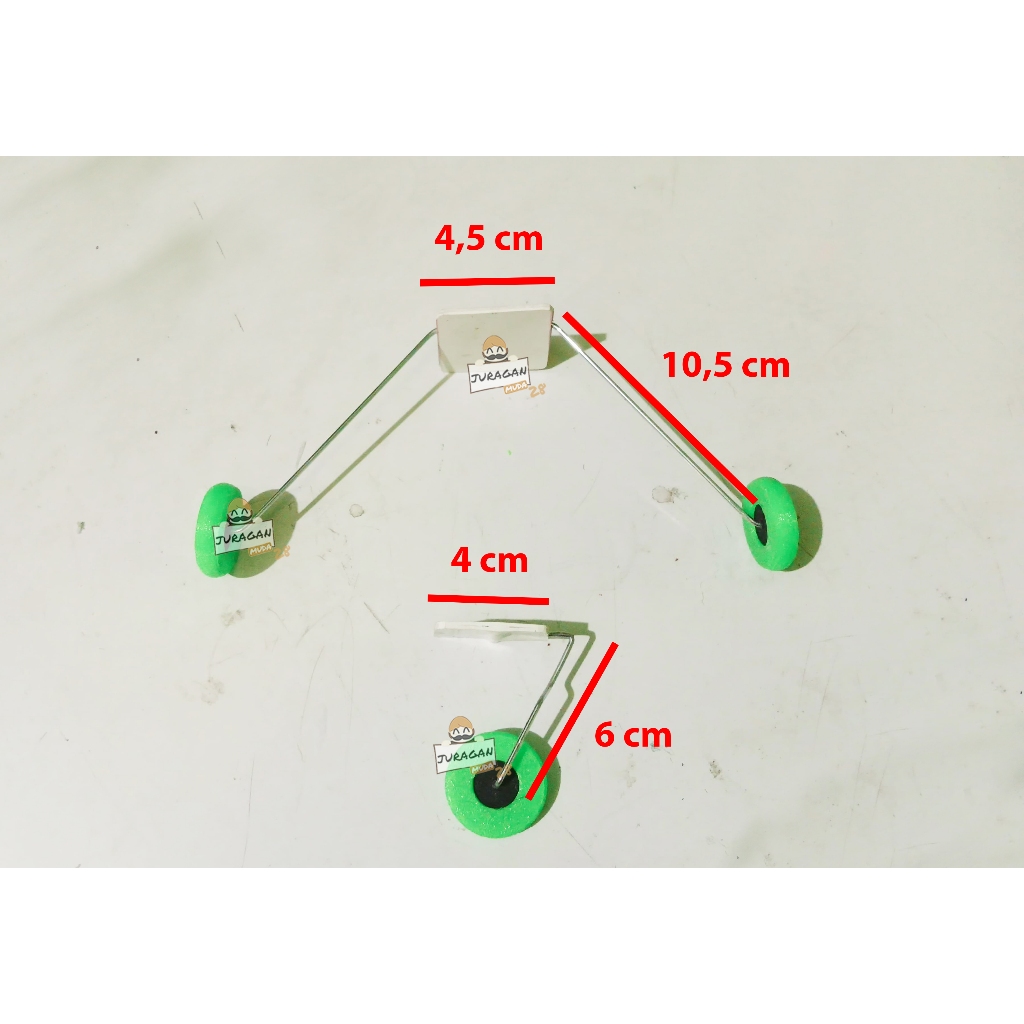 Set Landing Gear + Roda untuk Pesawat Mini RC Gabus