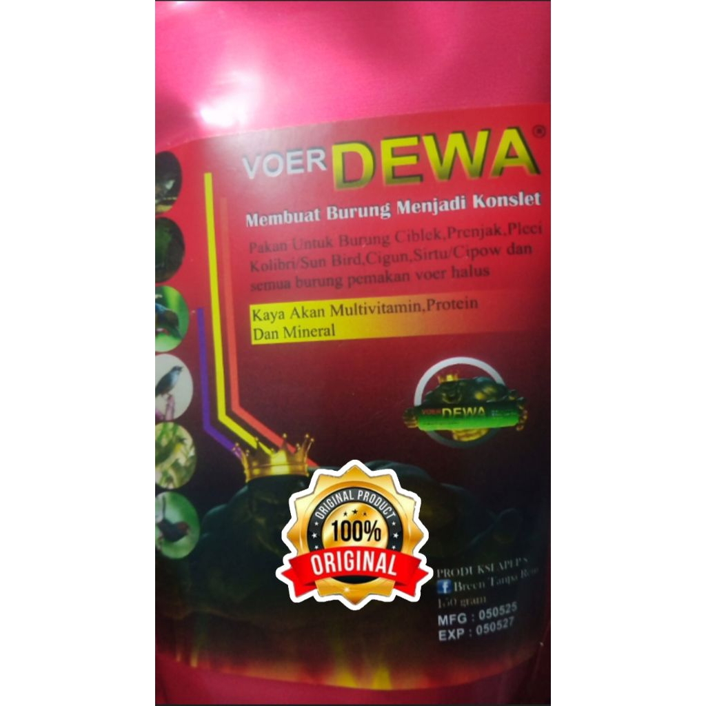 Pakan Burung Berkualitas tinggi Voer DEWA Original