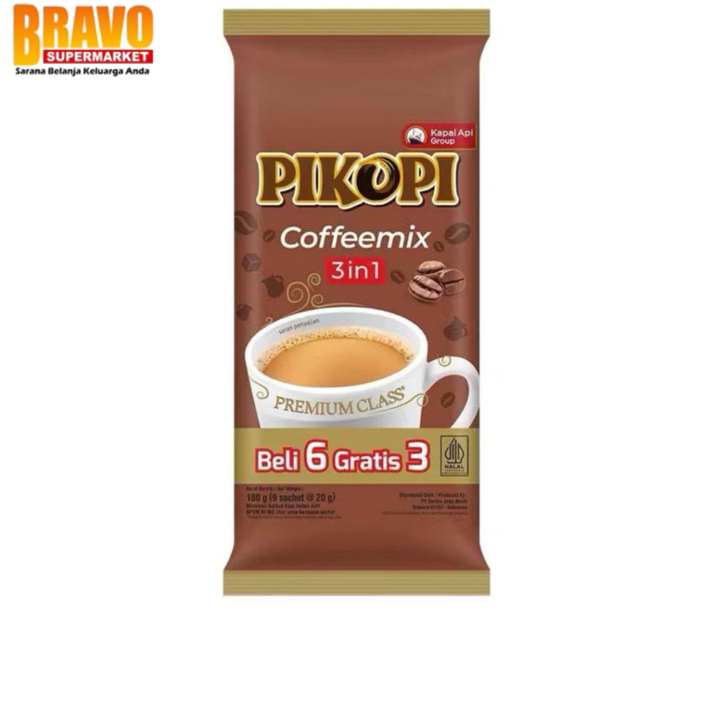 

Bravo Bojonegoro - PIKOPI CoffeeMix 1 Pack (9 x 20 gr) Kemasan Baru