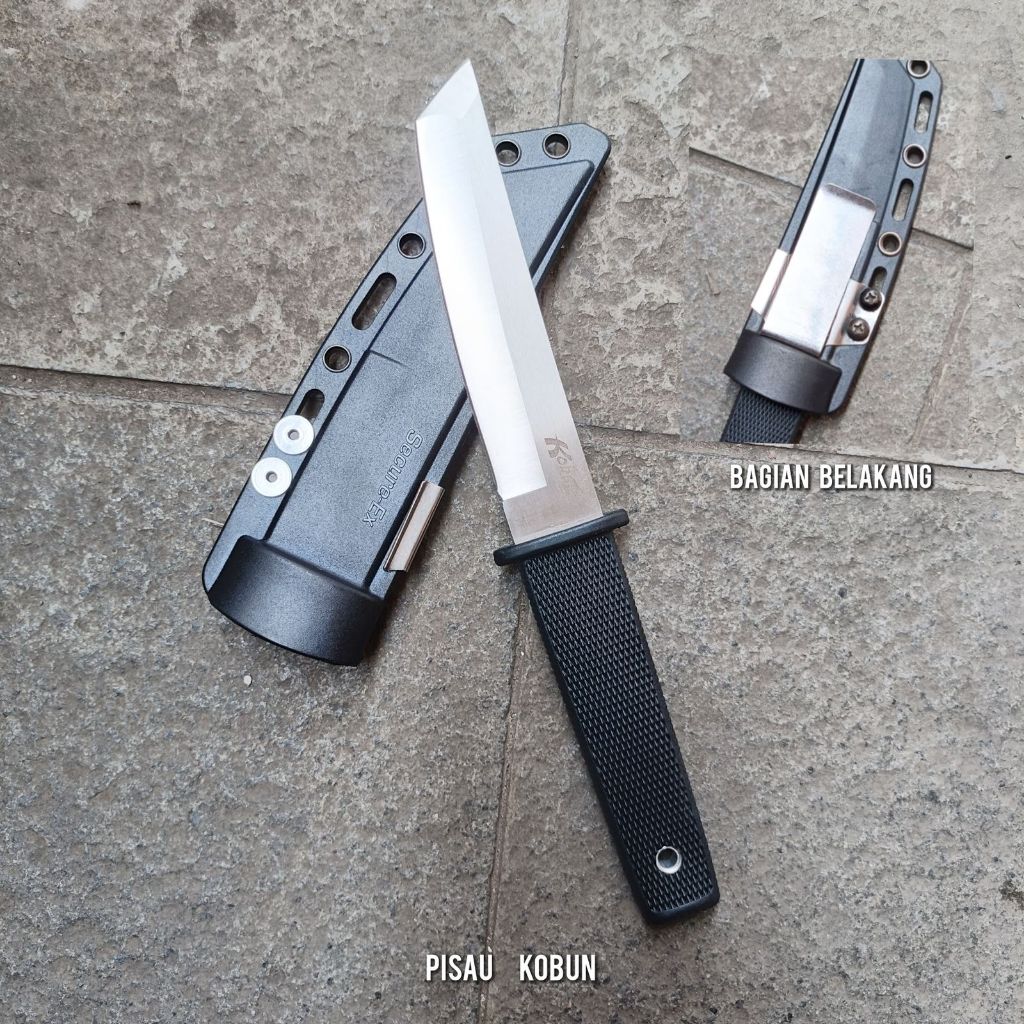 Pisau Kobun Serbaguna / Pisau Tactical Kydex Kobun / Pisau Outdoor + Holster Dan Teklock / Pisau Cam