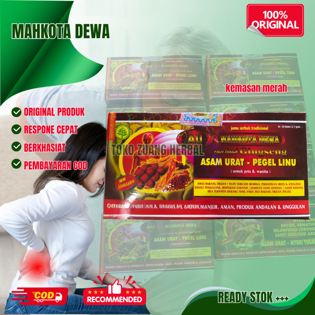 

Original Ramuan Tradisional Mahkota Dewa Kemasan Merah Isi 30 Sachet