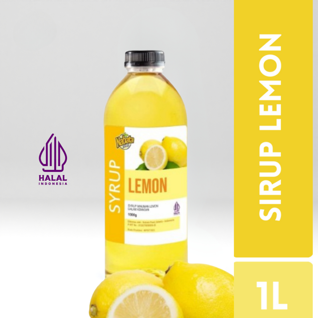 

Sirup Lemon Nabata Food 1 liter - Sirop Lemon - Lemon Syrup Premium | Premium Lemon Flavoured 1 l