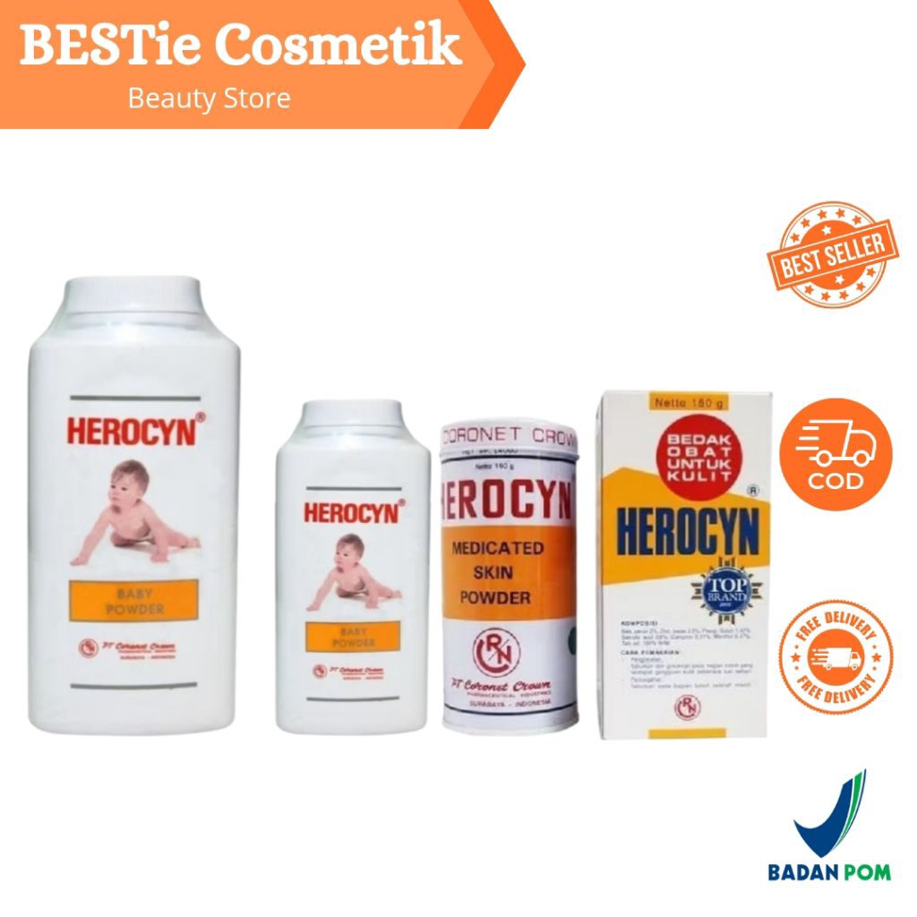 HEROCYN Medikated Skin Powder | Herocyn Dewasa | Herocyn Baby