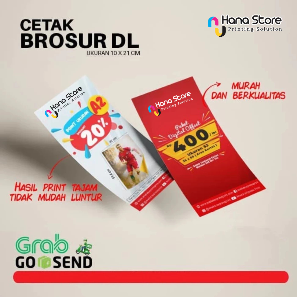 

Print | Cetak Brosur 1/3 A4 | Flayer DL MURAH 1 Sisi / 2 Sisi