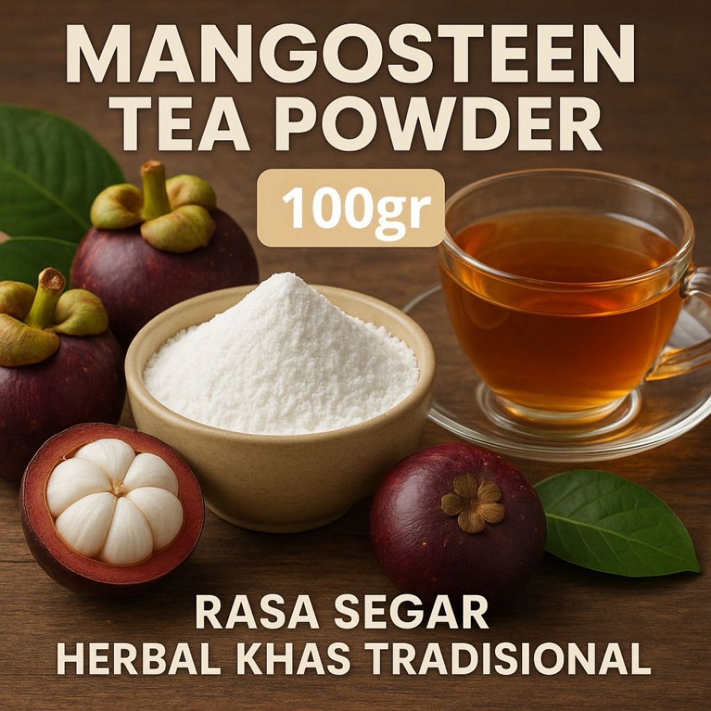 

Mangosteen Tea Powder 100gram Bubuk Teh Manggis Rasa Segar Herbal Khas Tradisiona