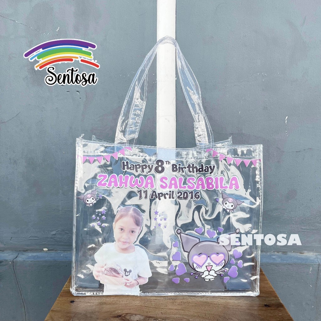 

TAS HAMPERS ULTAH MIKA UV CUSTOM NAMA UK 25 X 13 X 20 - FREE DESAIN