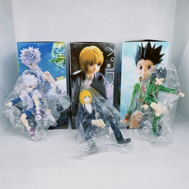 Action Figure Hunter X Hunter Model Duduk Action Figure Gon Figure Kilua Figure Kurapika Model Duduk