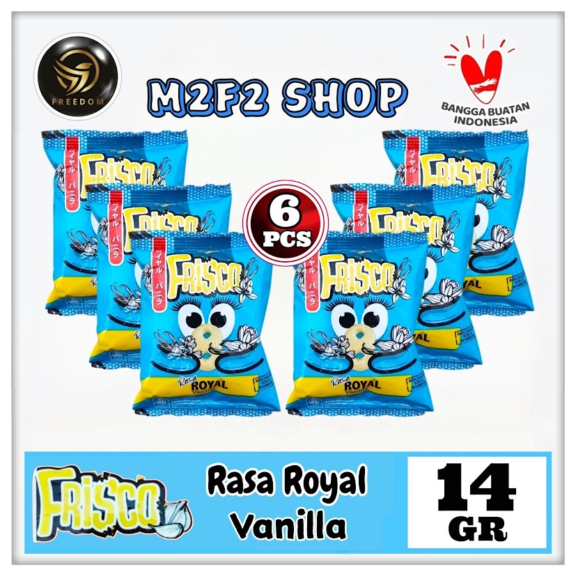 

Frisco Snack Royal Vanilla Flavour | Makanan Ringan Ekstrudat Rasa Vanila Sachet - 14 gr (Kemasan 6 Pcs)