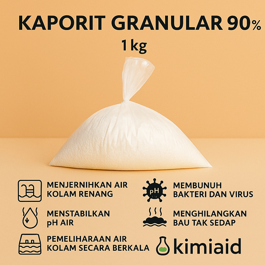 Kaporit Granular 1Kg - Kaporit Granular 1 Kg - Kaporit Granular - Pembersih Kolam Air Kolam