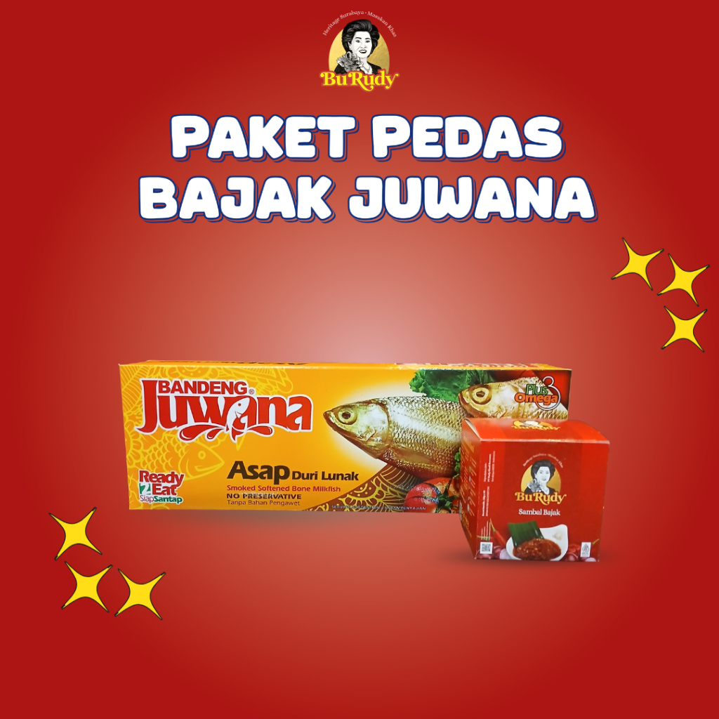 

[PAKET PEDAS BAJAK JUWANA] || BANDENG ASAP JUWANA & SAMBAL BAJAK SACHET BR