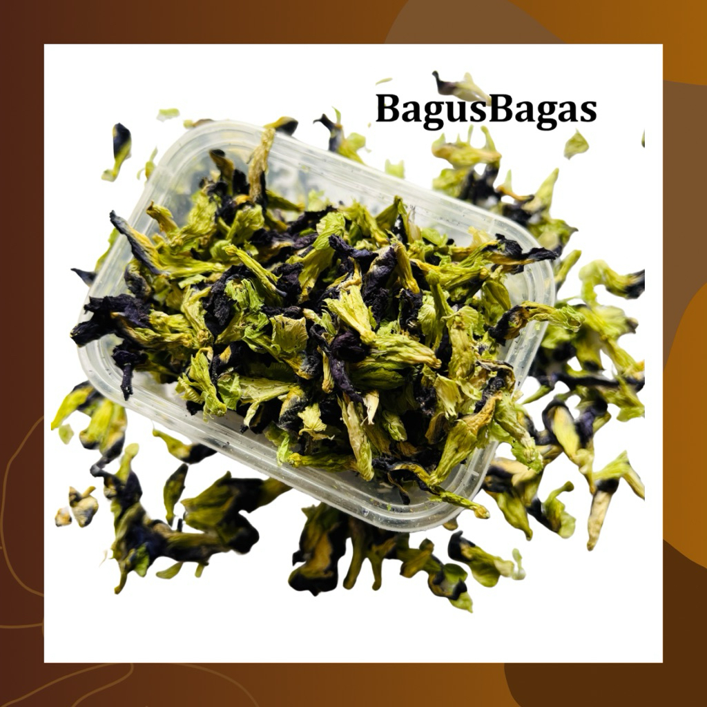 

25gr Teh Bunga Telang Kering Kitelar Pewarna Makanan Alami Premium Grade A