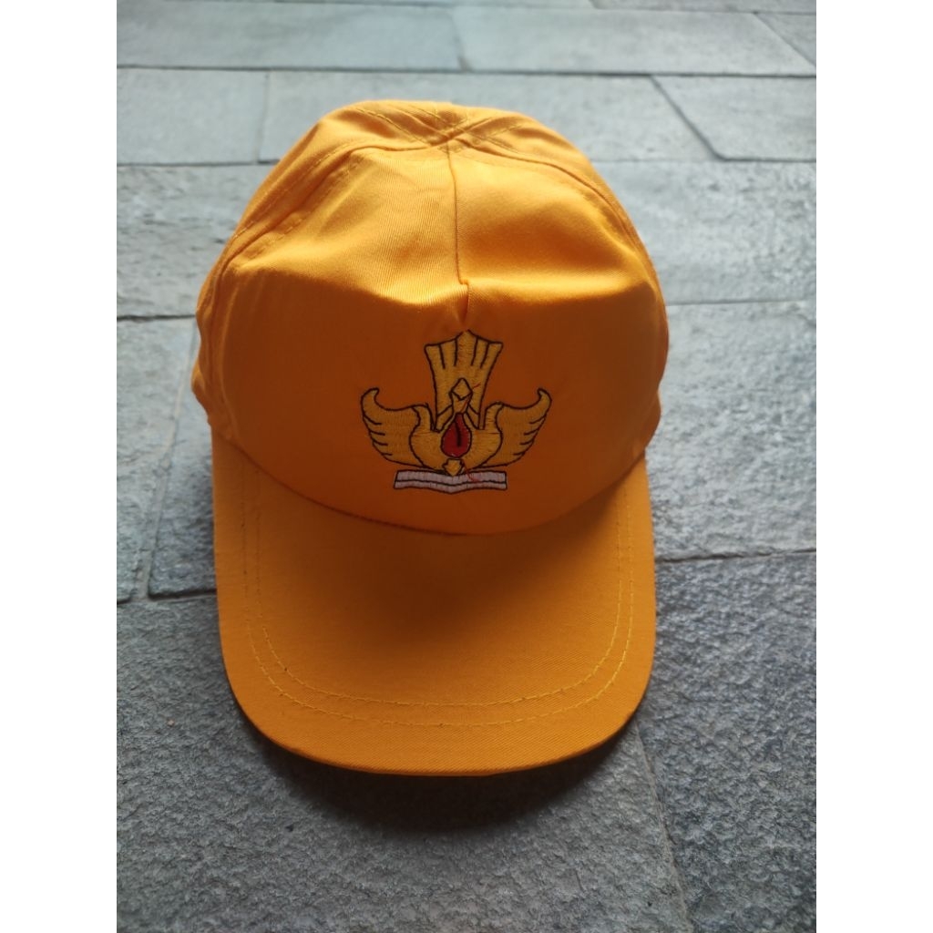 Topi TK Bhayangkari warna Oranye laki laki