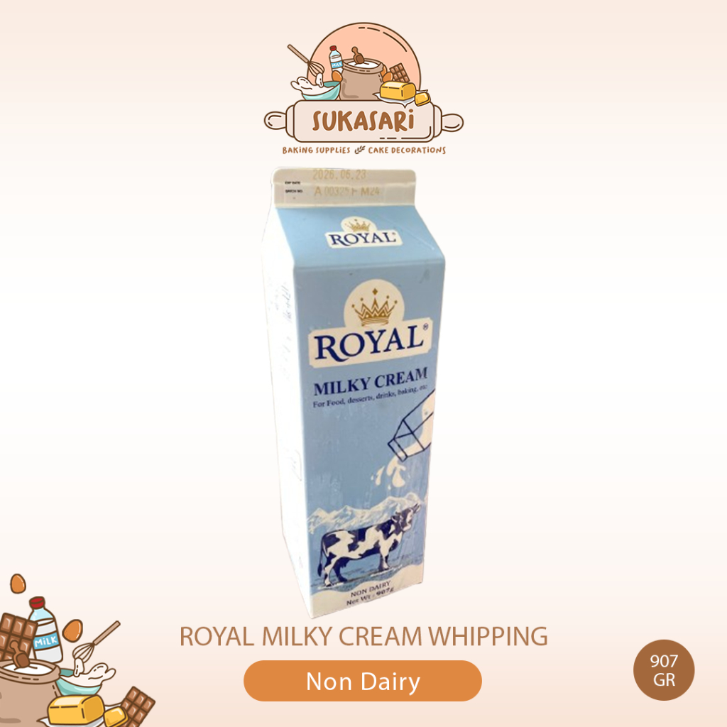 

Royal Milky Cream Whipping Cream 907 gr Non Dairy topping cake kue tigerson whip whipp