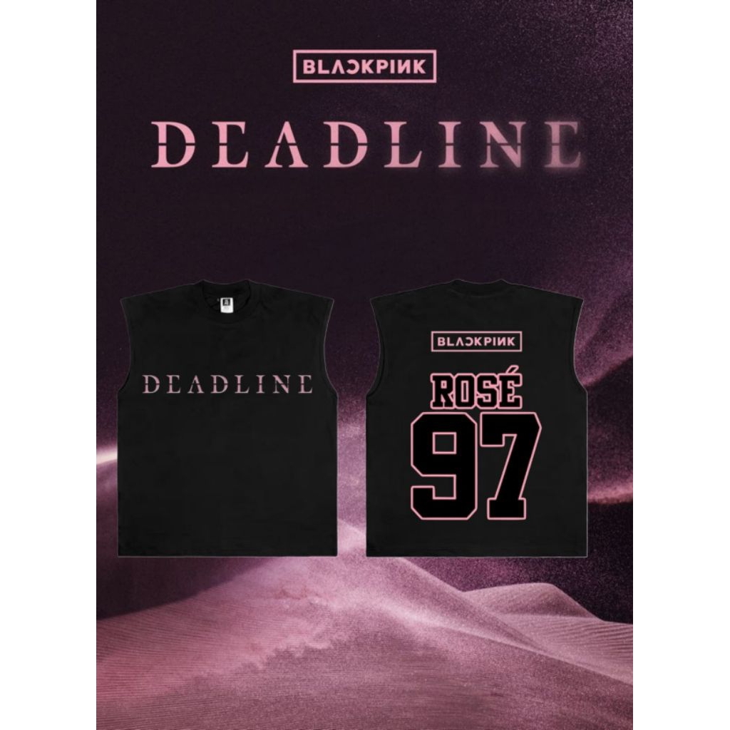 singlet kaos t-shirt ROSE BLACKPINK DEADLINE TOUR 2025"