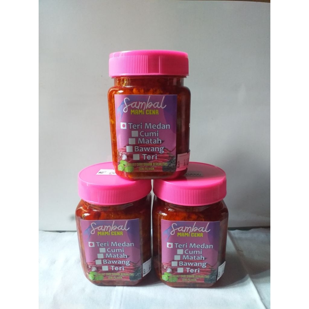 

paket 3 btl sambal terimedan/cumi asin