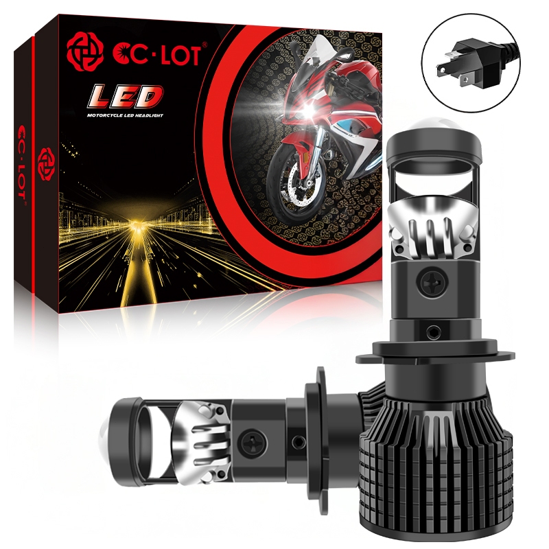 CCLOT Lampu Motor LED H4 Lampu Depan Mobil Dan Motor A70 65Watt/Dengan kipas angi Lampu Proyektor H4