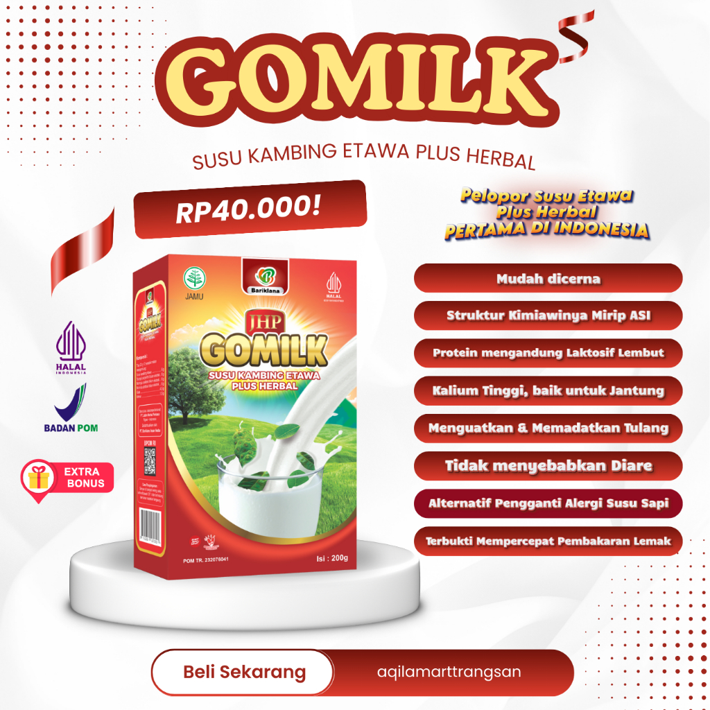 

GOMILK Susu Kambing Etawa plus Daun Kelor 200gr