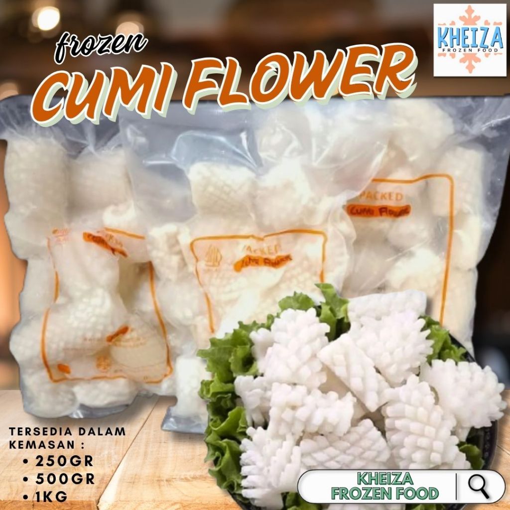 

CUMI FLOWER Beku 500gr - Frozen Squid Flower - Kembang Cumi - Kheiza Frozen