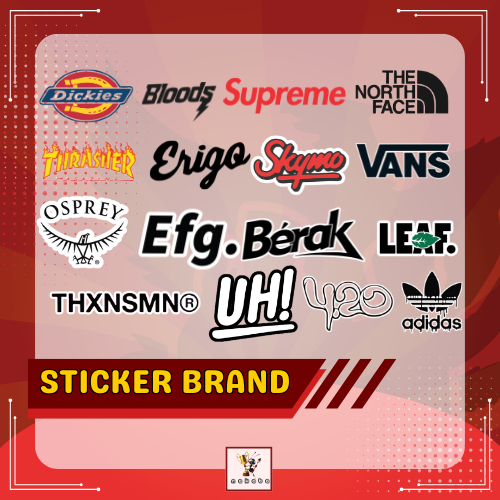

Stiker Brand Pack Bahan Vnyl A3+ | Hiasan Koleksi Pajangan Ruangan Helm Tumbler Laptop Kendaraan