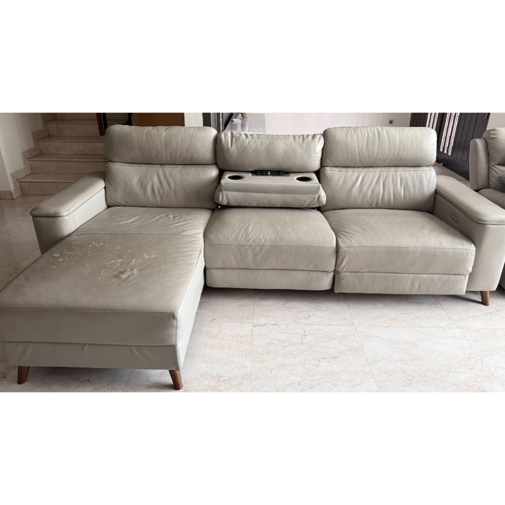Sofa Informa Sudut Recliner 100% Kulit Asli - Ferrara Sevilla