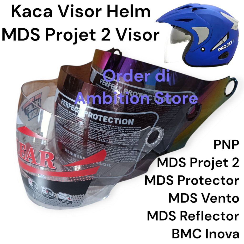 Kaca Visor Helm MDS Projet 2 Visor Kaca Helm MDS Protector